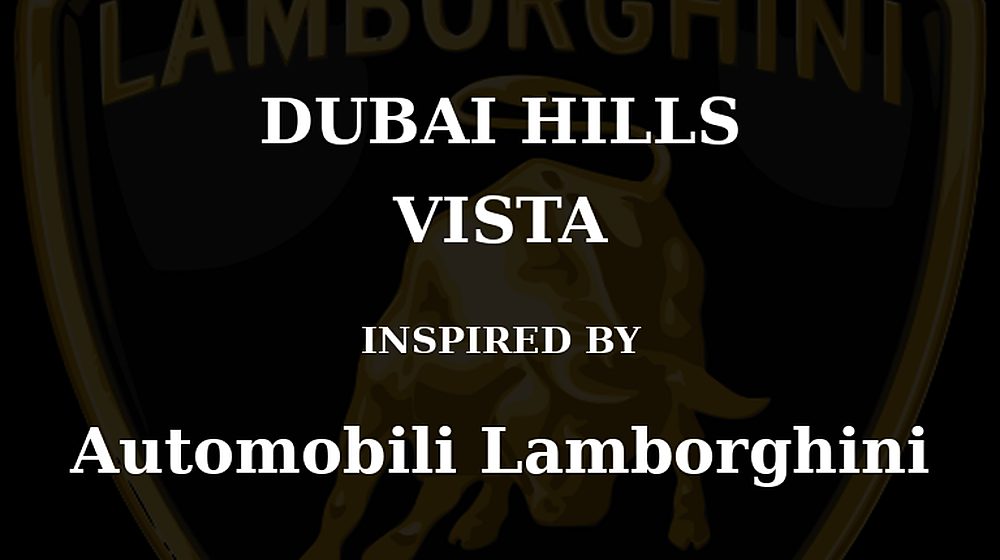 Selling Lamborghini-branded villas in Dubai
